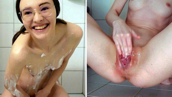 Stream the HD scene : Very Skinny German Girl Squirting with Small Tits and Big Labia