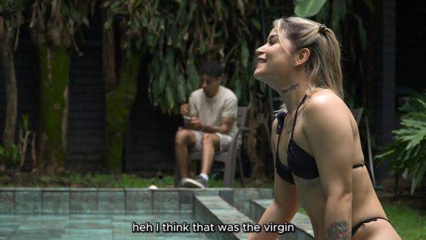 Play this uncensored clip titled : Step Cousin Makes Me Horny - Blowjob & Doggy Style with Carolina Agudelo