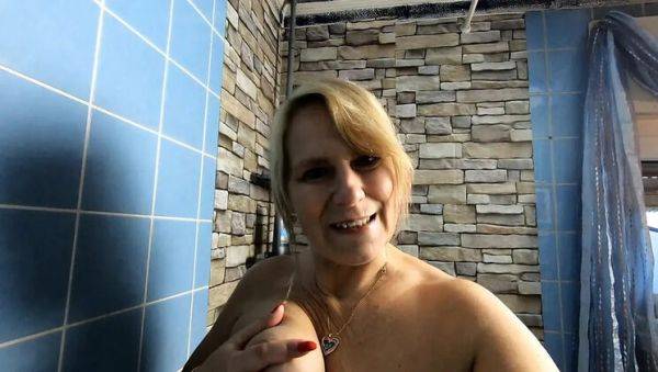 Watch HD clip of : SweetSusi's Dirty German Solo - Big Ass Blonde Masturbates Nude in Bathroom