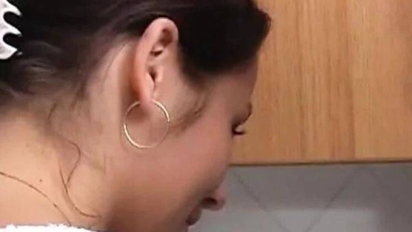 Watch uncensored movie named : German Amateur Couple Messy Blowjob and Hardcore Action in Bathroom