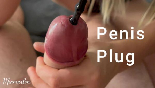 Watch full video of : Hot Blonde Stepsister Gives Intense Urethral Penis Plug Handjob and Massive Cumshot