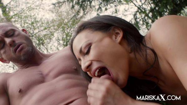 Watch this full scene of : Ass Fucked In The Backyard With Dorian Del Isla, Cassie Del Isla And Mariska X