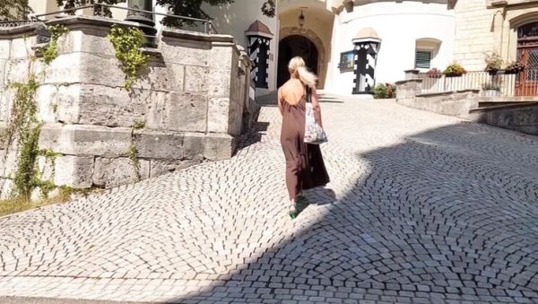 Watch complete scene named : Blonde MILF Selena Enjoys Homemade Sex After Walk - Blowjob & Creampie