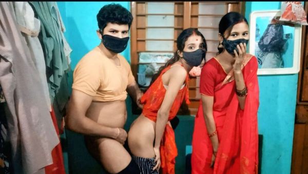 Enjoy watching this complete scene of : Desi Jija Sali Caught by Wife in Viral Threesome Sex - Hindi XXX Video with Hot Monika and Horny Archana