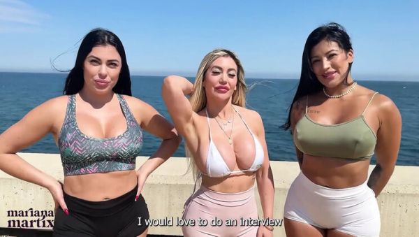Watch complete scene called : Mariana Martix Fucked Hard by Friends on Beach - Big Tits Latina Threesome with Sergio Lagos