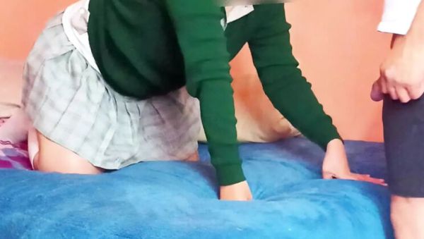 Stream this uncensored movie named : Innocent Schoolgirl Aline Begs To Keep Uniform On During Steamy Step-Sibling Session - Teen Stockings & Big Ass Doggy