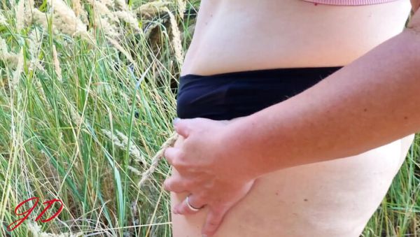 Stream the uncensored clip of : JuicyDream Horny Wife Fingering Pussy Close-Up in Forest Outdoor 4K