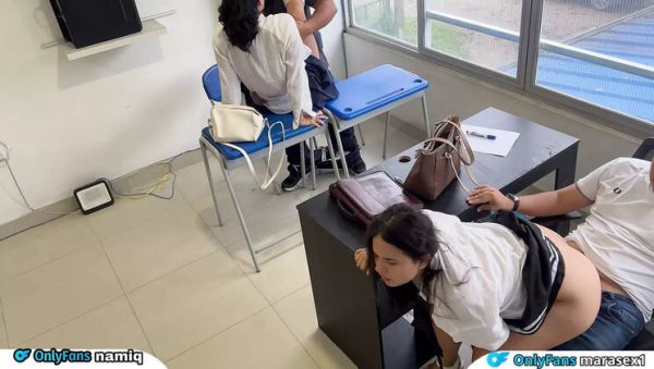 Enjoy watching the complete movie : Classroom Sex with Teacher - Student Fucks Hot Colombian MILF in POV Creampie