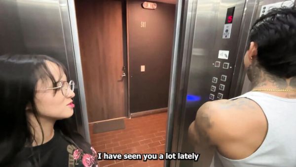 Enjoy watching this uncut video named : Neighbor Gets Fucked Hard in Elevator - Big Tits Colombian Amateur Doggystyle