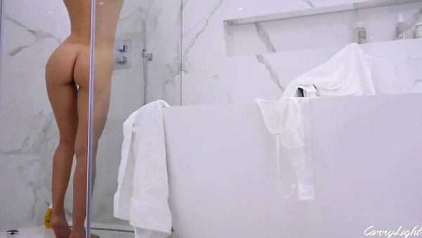 Stream the hardcore video named : CarryLight Cumshot POV - Big Ass Babe Shower in Skirt Wet and Messy HD