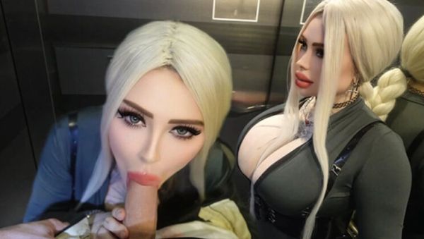 View this complete scene named : Public Elevator Fuck with Busty Russian MILF Peach Bitch - Hardcore Anal & Blowjob in Risky Entrance Sex