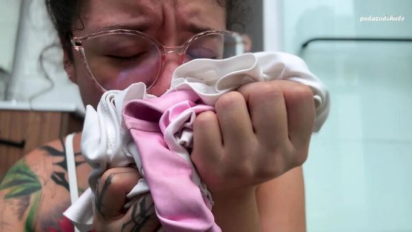 Stream the full scene titled : Dirty Giantess Smells Clothes and Farts - Hairy Armpits & Bush Solo Fetish