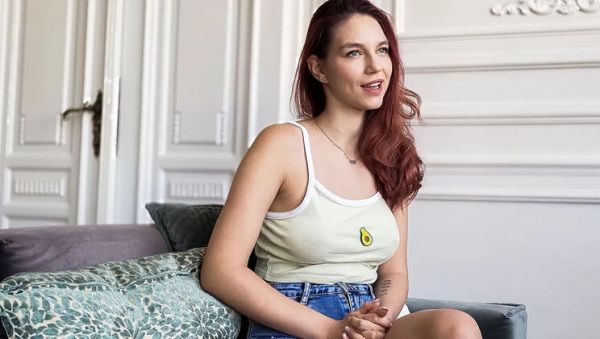 Stream the uncut clip : Big Tits Redhead Gets Rough Deep Throat By Dominant Stud