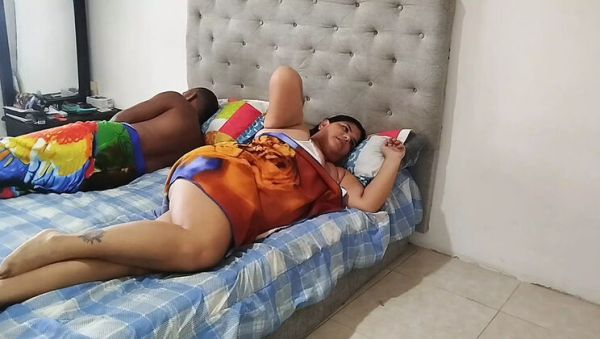View the hardcore video named : Stepdad and I Share Bed - Hot Venezuelan BBW Blowjob and Rough Doggy Sex