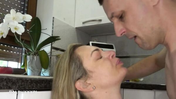 View uncensored scene of : Hubby Cleans MILF's Cum Filled Pussy After Kitchen Fuck and Cum Kiss