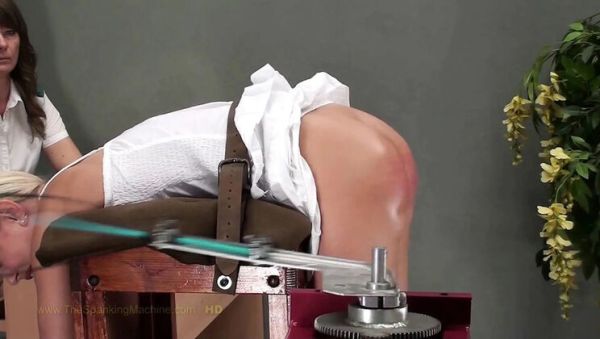 Play the uncut clip named : Blonde Teen Lola Spanked Hard by Machine - Ass Whipping Punishment
