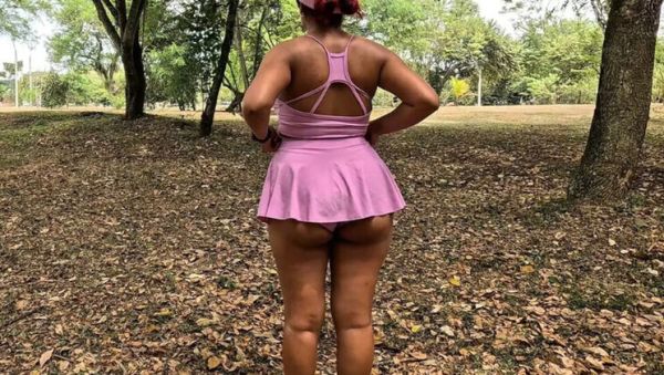 Enjoy watching this complete scene called : Horny Latina Neighbor Invites Me For Exercise And Shows Her Natural Tits - Cheeky Public Sex