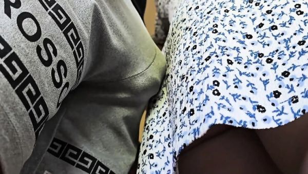 Enjoy watching the complete scene titled : Almost Caught on Subway! Stranger Cums Hard in Panties - Teen Groped & Creampied