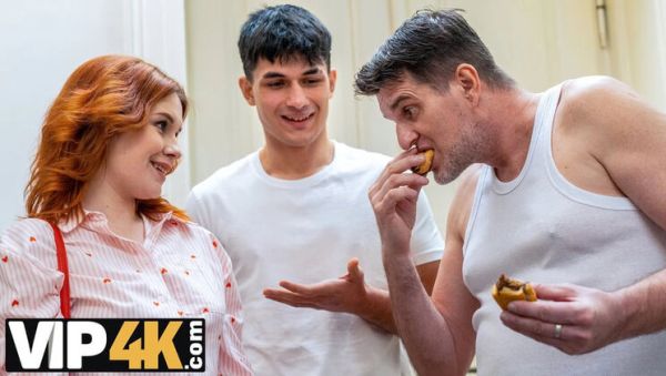 View this complete clip of : Daddy Seduces Hot Redhead With Mustache - Cheating Girlfriend Sucks Cock In HD