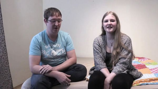 Watch the hardcore video : Julia's Wild Threesome Blowjob & Cum on Tits