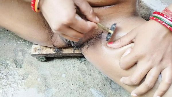 Play the uncensored clip titled : Hairy Indian Stepsister Fingering Her Wet Pussy and Masturbating to Orgasm