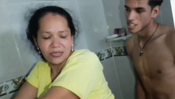 Enjoy watching the complete clip : Stepmom Fucks Stepdaughter's Boyfriend in Bathroom - Big Cock MILF Sex