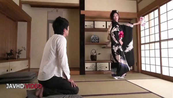 Enjoy watching this uncut movie titled : Hot Japanese Kimono Babe Reiko Kobayakawa Intense Blowjob Wild Asian Sex