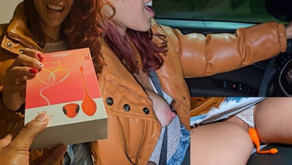 Play this complete clip named : Hot Latina MILF with Big Tits Masturbates While Driving and Walking Outdoors - Real Orgasm