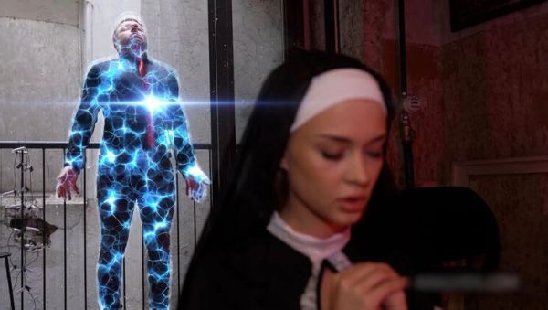 Enjoy watching the complete clip : Young Nun Halloween Fuck with Incubus - Rough Anal, Big Tits, Hardcore Sex