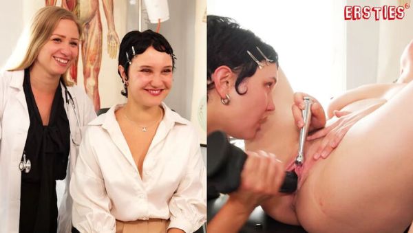 Stream uncensored movie called : German Lesbian Doctors Gabi and Hannah Hot Medical Sex with Dildo and Vibrator Fingering HD