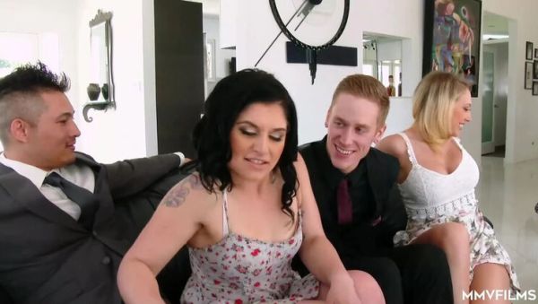 Enjoy watching the uncensored clip named : Blonde PAWG Swinger Deep Throat and Facial Cumshot - Kagney Linn Karter Swallows