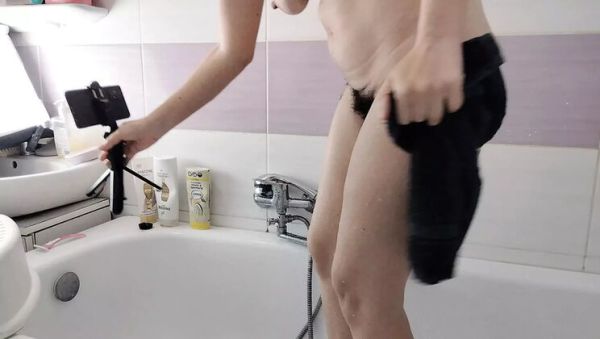 Play the uncensored video titled : Hairy Latina Wife Shaves Pussy Solo - Big Tits & Ass Amateur MILF