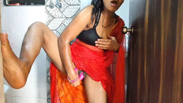 Enjoy watching the HD movie : 18 Year Old Indian Aunty Hot Fucking With Lush Toy - Blowjob & Creampie in Kitchen