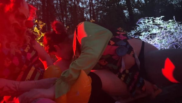 View full movie titled : Freaky Clown Party with EdgesOfReality - Big Tits Outdoor Fetish Group Sex