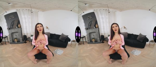 Enjoy watching the full clip of : Skinny teen plays with pussy in vr, moaning loud