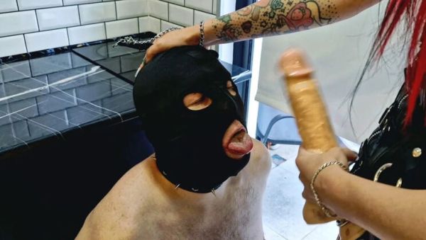 Play the HD scene of : Mistress Nika Face Fucks Slave Deep Throat Spit Humiliation Strapon Pegging