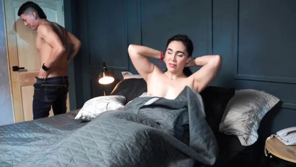 View this full video named : Hot Stepmom Sarah Black Fucks Stepson in Bed - Big Ass Latina MILF Gets Her Pussy Eaten