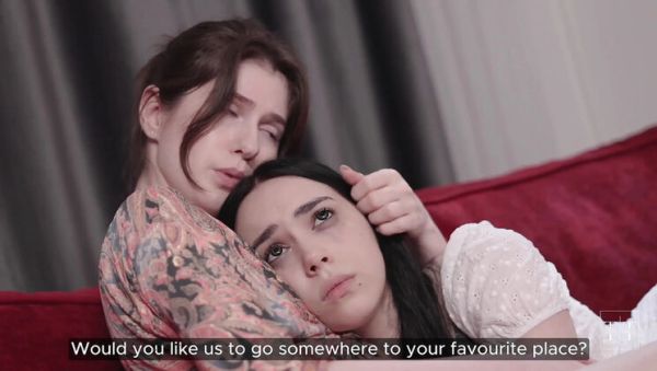 Enjoy watching complete movie named : Hot Pearl Lesbian Breakup Healing - Teen Girls Fingering and Pussy Licking in 4K HD