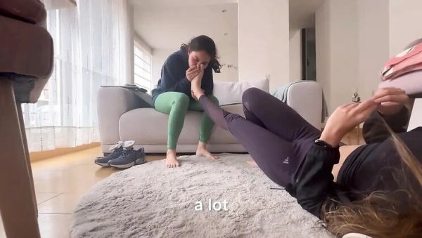 Stream this uncut movie titled : Scarlettandc Latina Lesbian Foot Wrestling - Sweaty Petite Catfight Pussy Eating