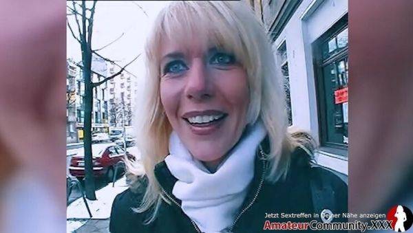 Stream uncut video titled : Skinny Blonde MILF Anna Lena Gets Anal Fuck in Public Pickup