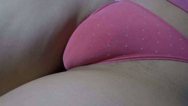 Play the uncensored scene named : Inmymound Teases in Panties, Reveals Hairy Puffy Pussy on Bed - Panty Fetish & Tight Pussy Play