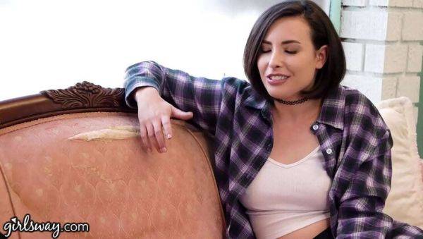 View full scene of : Redhead Lesbian Casey Calvert Helps Stuck Neighbor in Lingerie - Pussy Licking & 69 Action