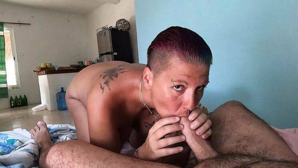 View uncensored video of : Beky Carril Swallows Cum After Hot Blowjob - POV Cum in Mouth