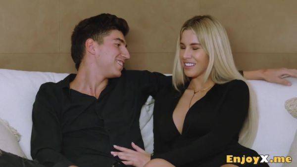 View this uncensored clip titled : Mrs. Naughty Flaunts Her Seductive Moves, Providing An Blowage For Her Visitor In The Dining Area With Tommy Cabrio And Anastasia Brokelyn