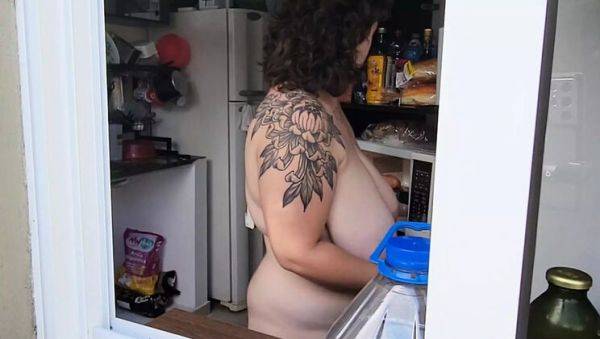 Watch the full clip titled : Hot Brazilian Neighbor Caught Naked in Window - Big Natural Tits & Huge Areolas