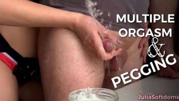 Play the HD video titled : Ebony MILF Dominatrix Pegging Him Hard For Sissygasm & Cumshot