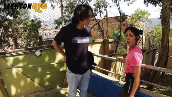 Enjoy watching uncut clip titled : Flexible Colombian Neighbor Gets Brutal Yoga Sex with Big Cock