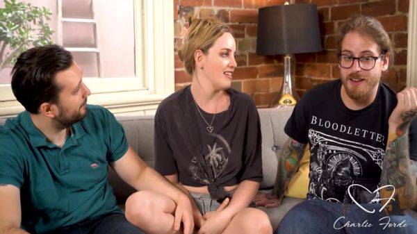 Stream the uncensored movie : Alex David And Charlie Forde In Got Dicked In 3some! Lucky David & Alex Cum On Her! 10 Min