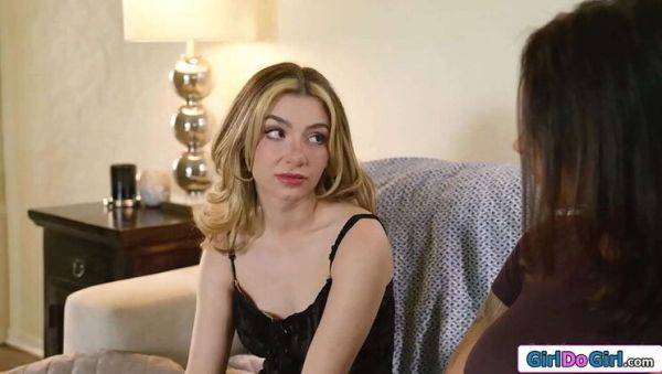 View this uncensored video titled : Stepdaughter Shay Sights Says No to Sex, But Lesbian Step-Mom Demi Hawks Can't Resist