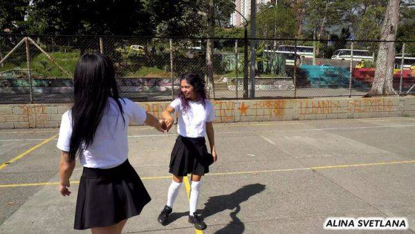 Enjoy watching the complete clip called : Naughty Teen Girls Alina Svetlana in Hot Lesbian Action